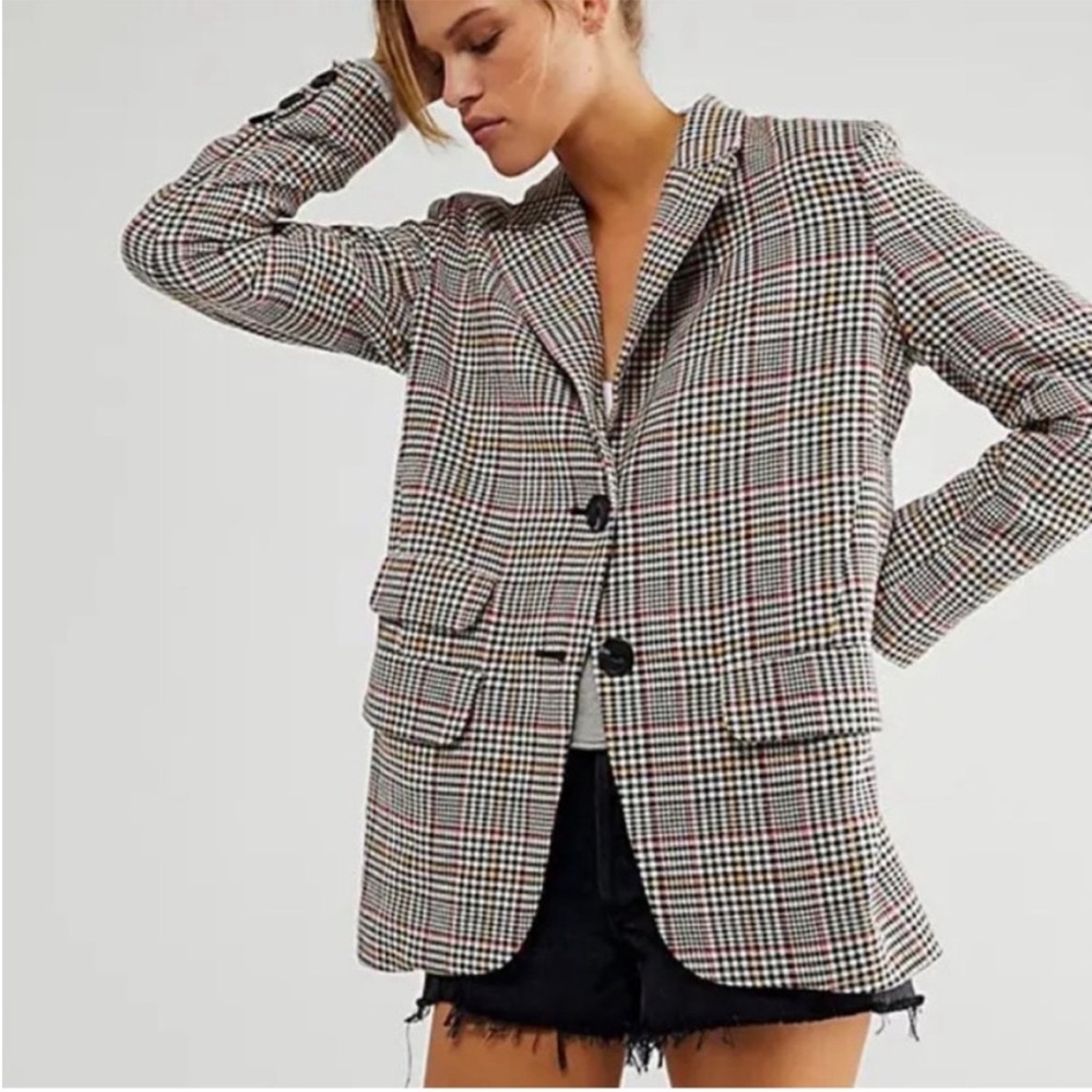 Free people plaid blazer